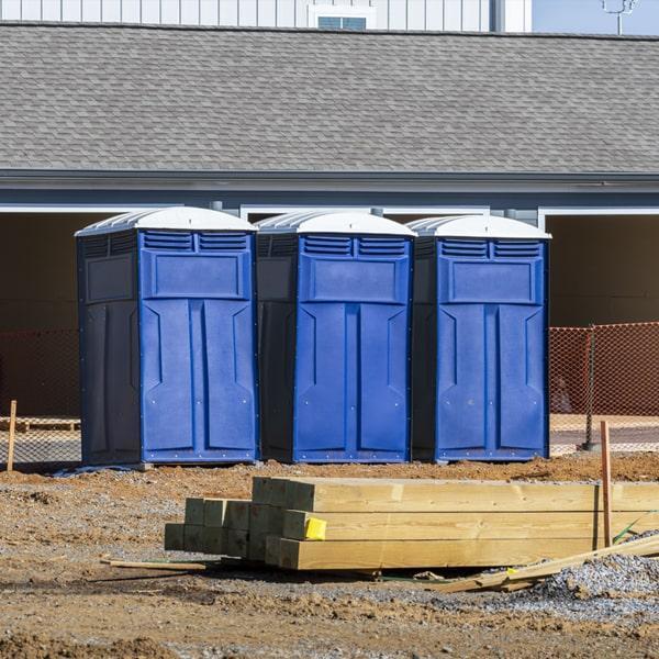 Heavy-duty construction site porta potty in Cary, North carolina